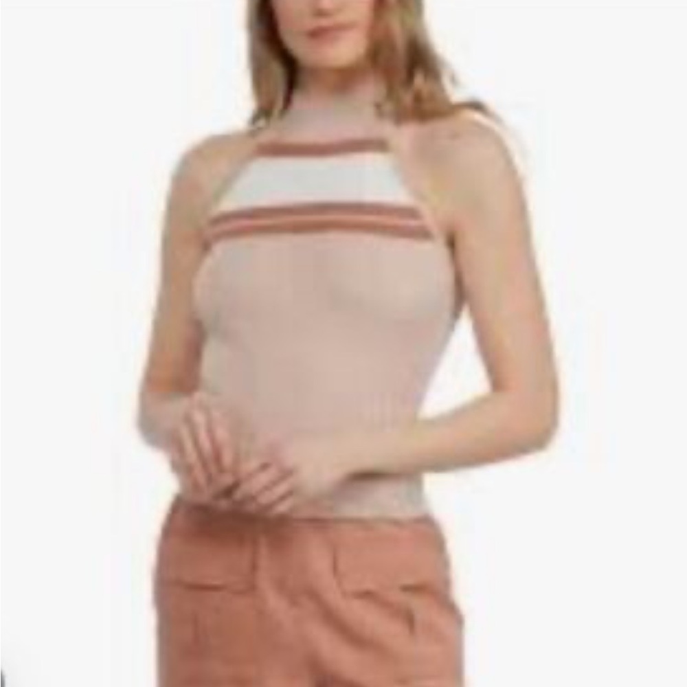 Mexx Tan, Cream and Terracotta Halter Style Sweater